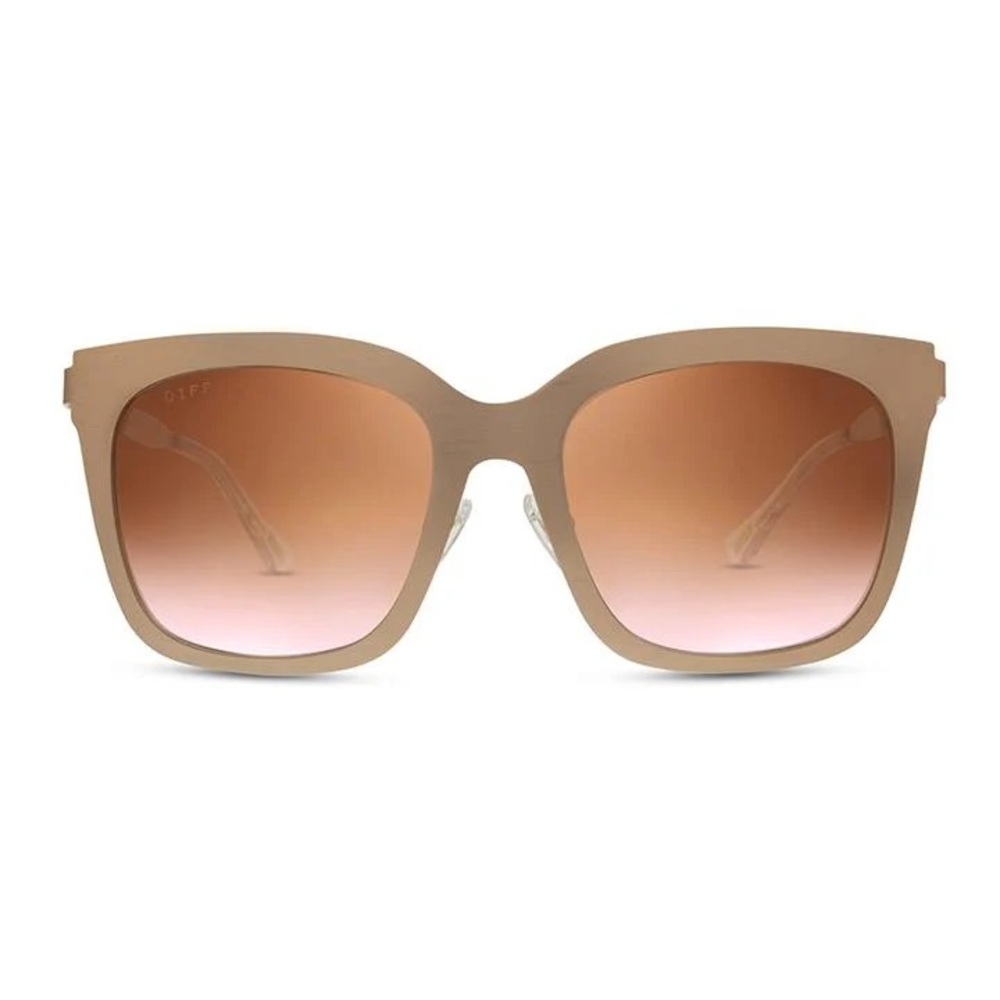 Diff Eyewear Lauren Akins Ella RG-RF19 rose gold frame rose flash lens